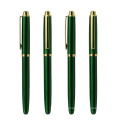 Luxury business gift metal green roller pens with custom logo